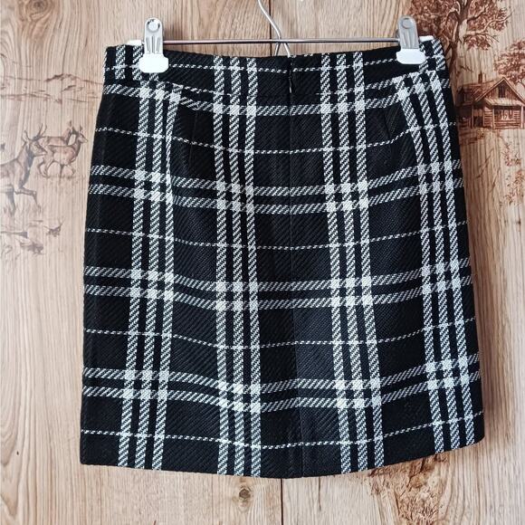 J.Crew Factory Twill Plaid pencil Skirt Size 0 - Picture 4 of 8